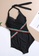 YG Fitness black Sexy Contrast Color One-Piece Swimsuit 7CA48USFC48EF1GS_4