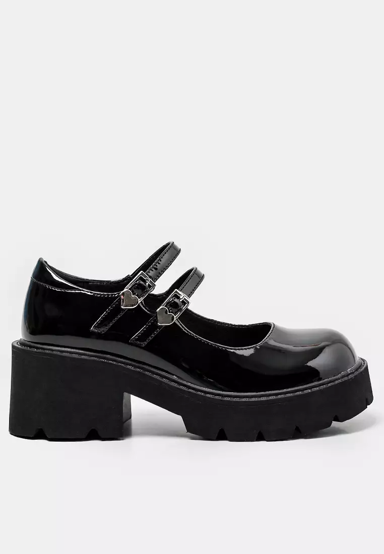 Twenty Eight Shoes 6CM Double Buckle Leather Mary Jane Shoes