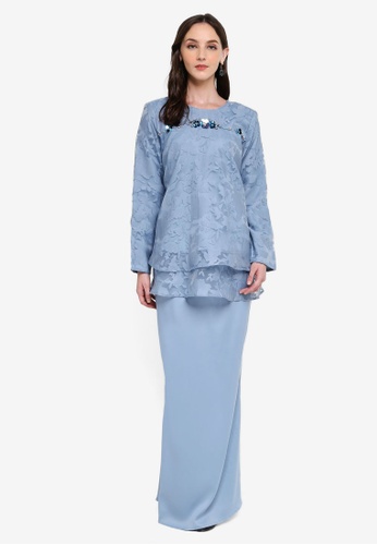 Kurung Moden from peace collections in Blue