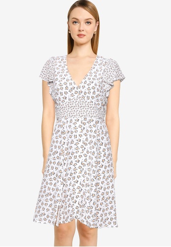 Buy French Connection Aura Drape Vnck Dress W Splits Online Zalora Malaysia