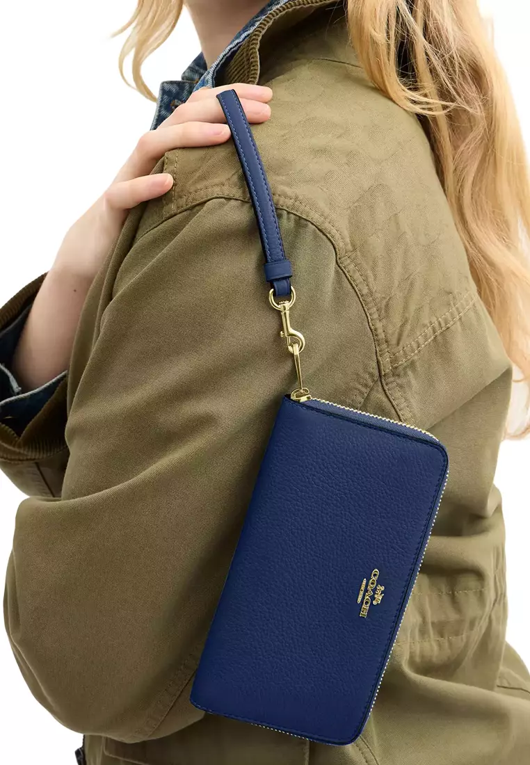 Long Zip Around Wallet - Deep Blue C4451