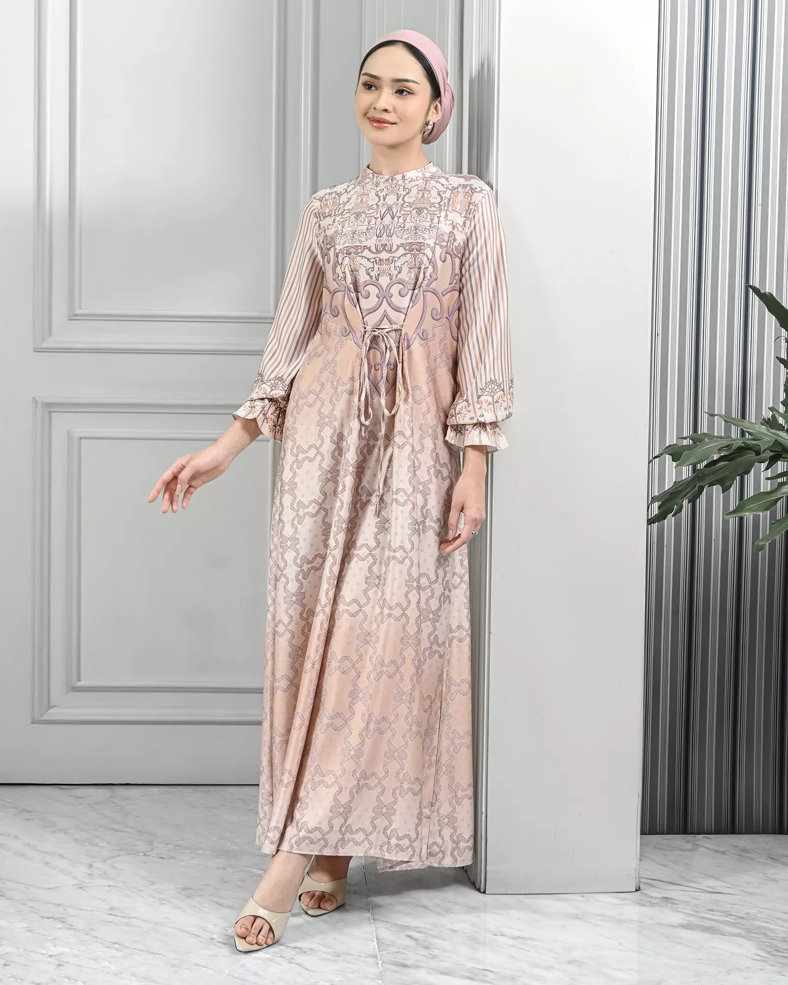 Geulis.id ARUMAYA DRESS / MAXY DRESS / BAJU LEBARAN - DUSTYPEACH