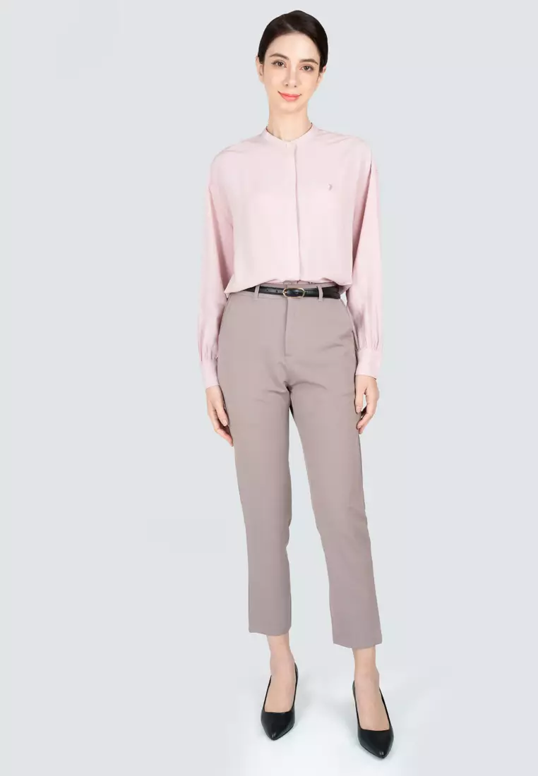 Polo Haus - Women’s Mandarin Collar Long Sleeve Shirt WBWLS004