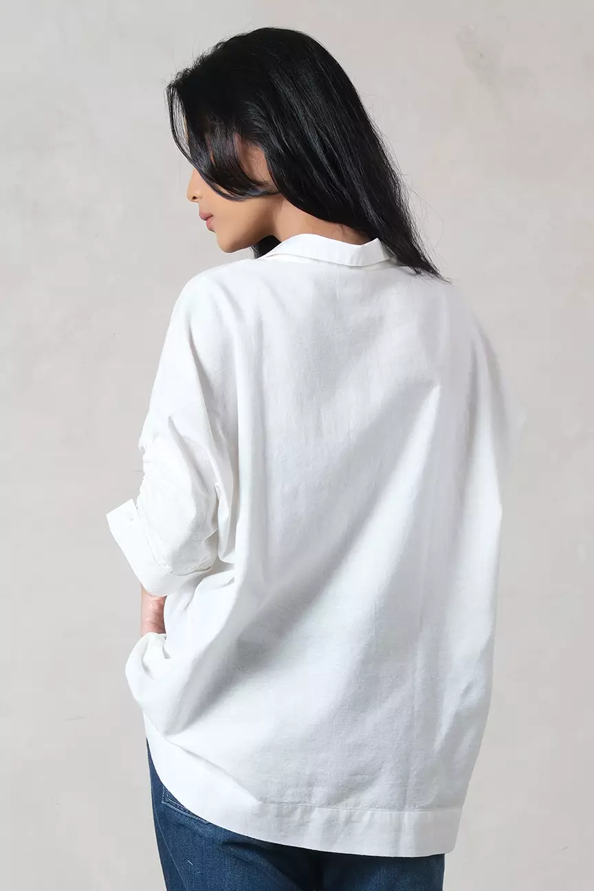 Kemeja Wanita Carola Offwhite