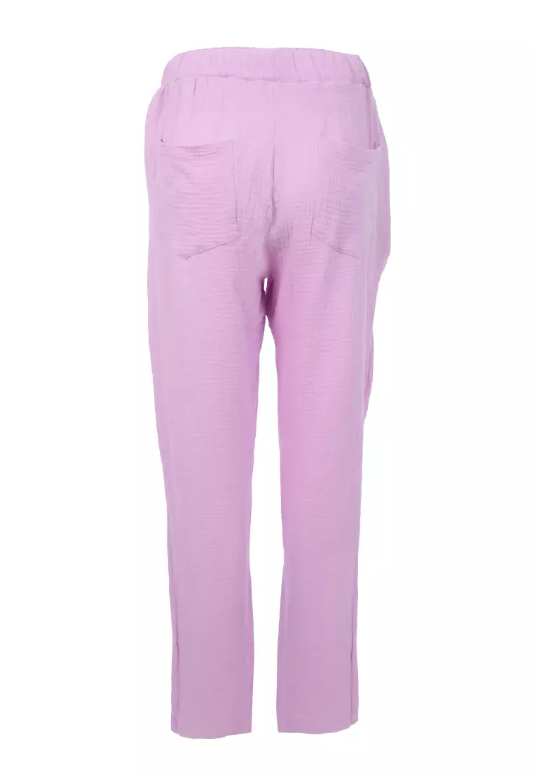 Express High Waisted Side Tab Slim Pants Pink Size - Depop
