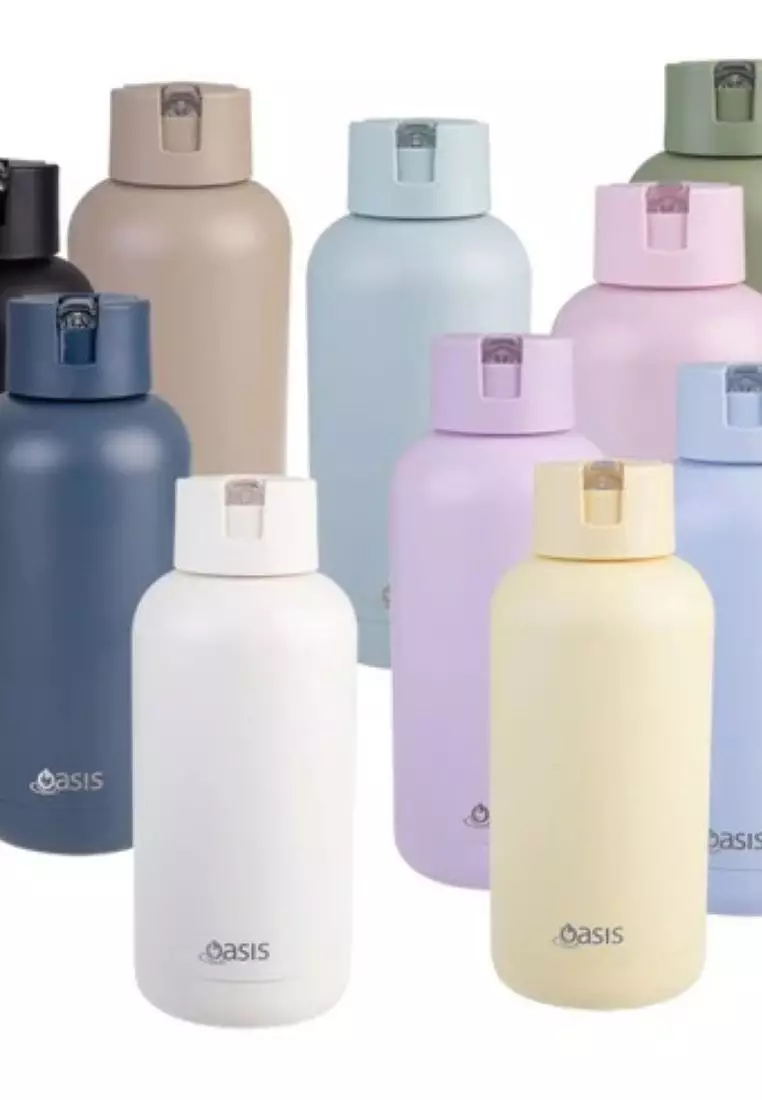 Oasis Stainless Steel Insulated Ceramic Moda Bottle 1.5L - Daffodil