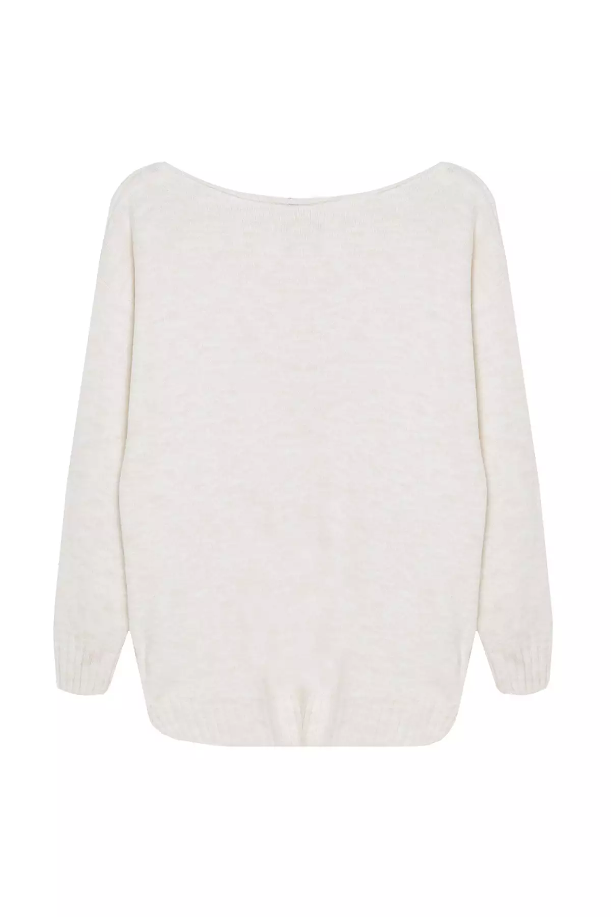 Boat Neck Slit Jumper