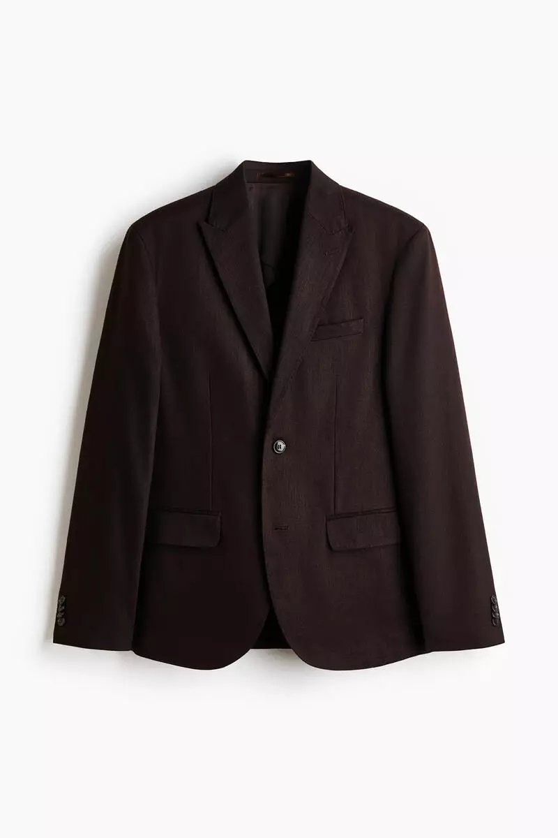 Regular Fit Linen-blend jacket