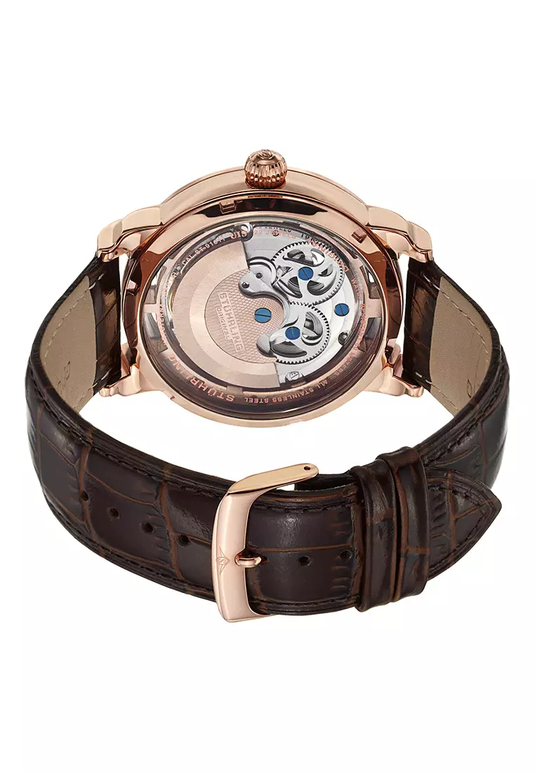 Jam Tangan Pria Automatic Stuhrling Original Anatol 371-03 Rose gold