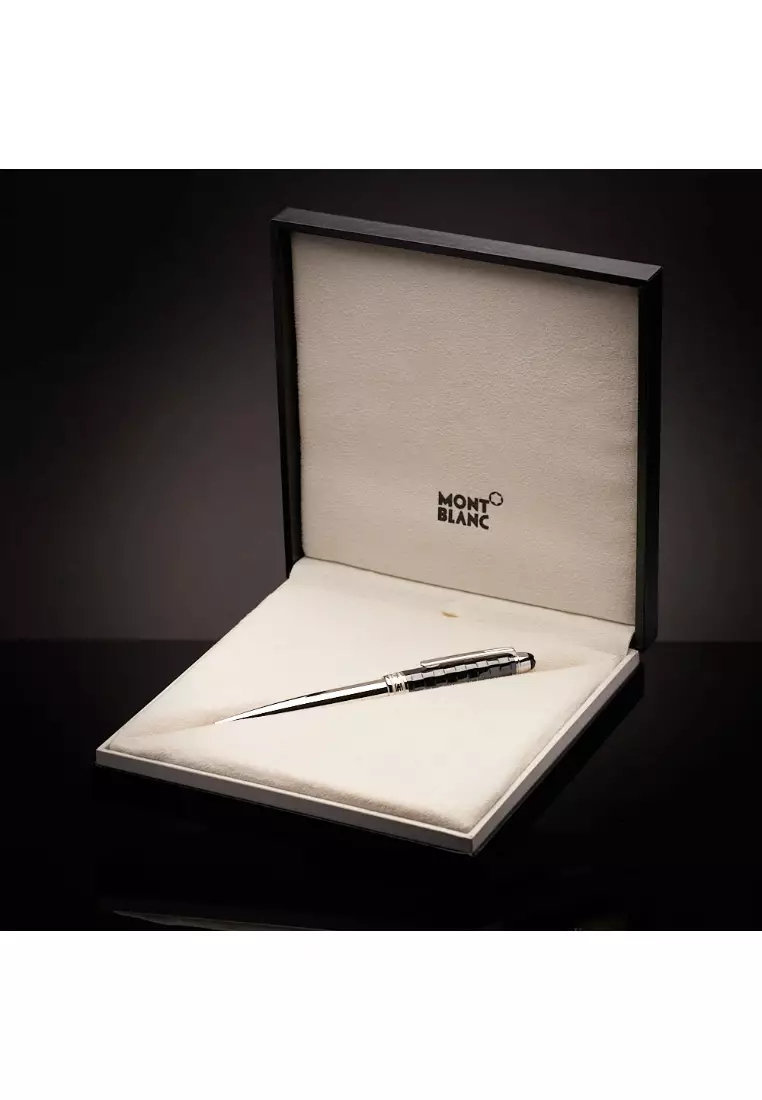Montblanc Meisterstuck Solitaire Ceramics Black Prisma Ballpoint Pen 103109