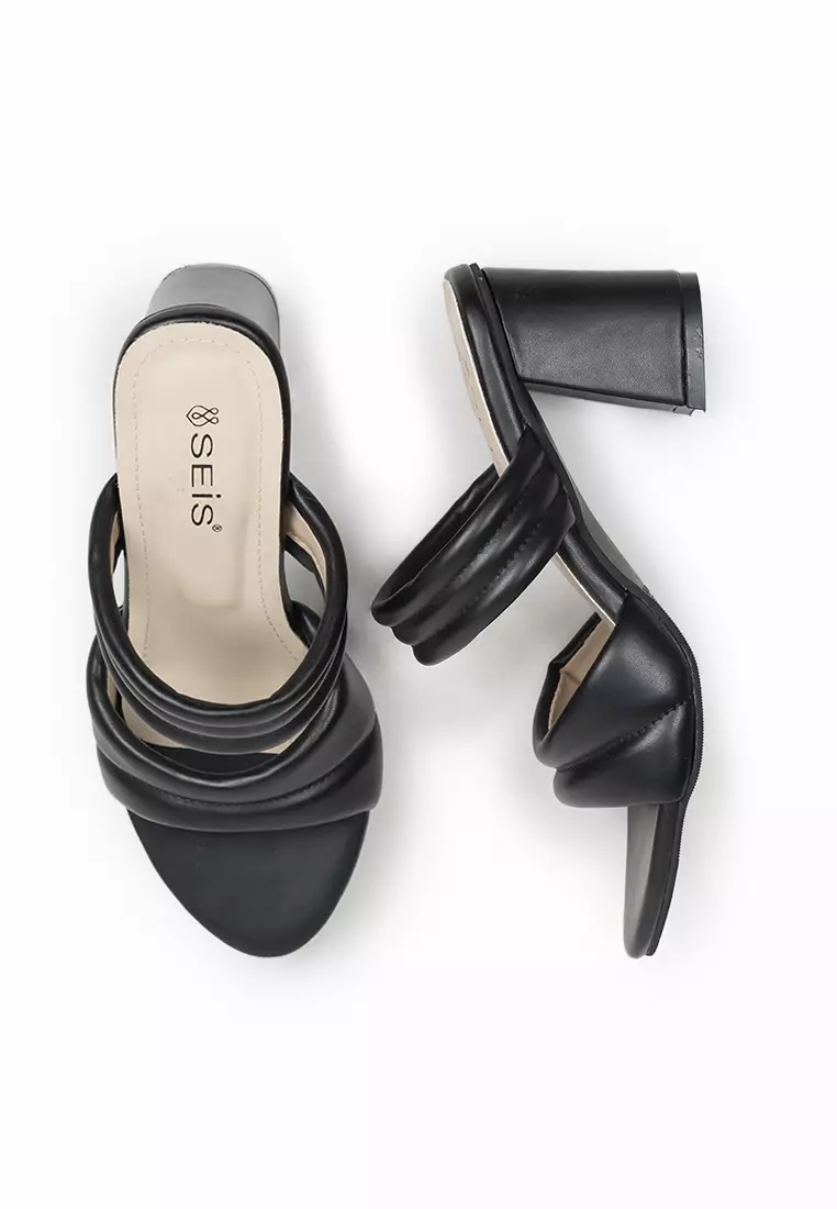 SEIS Hilary Sandal Heels Wanita Hak 7 cm-Black