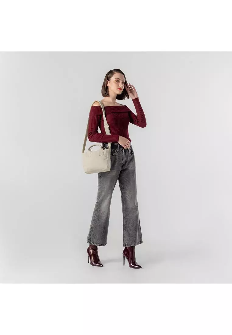 Poofah Mini Tote Bag - Beige