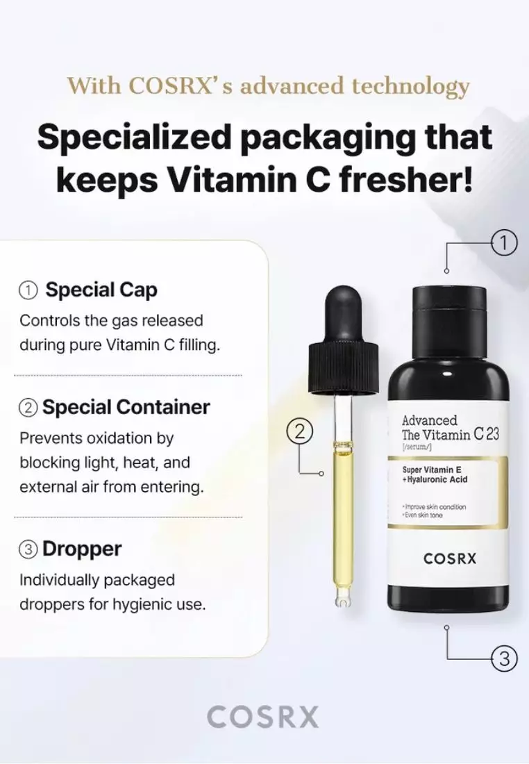 Cosrx Advanced The Vitamin C 23% Serum 20g(Vitamin E+Hyaluronic) Upgraded version