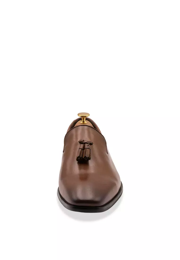Polvorines Chestnut Wholecut Tassel Loafer