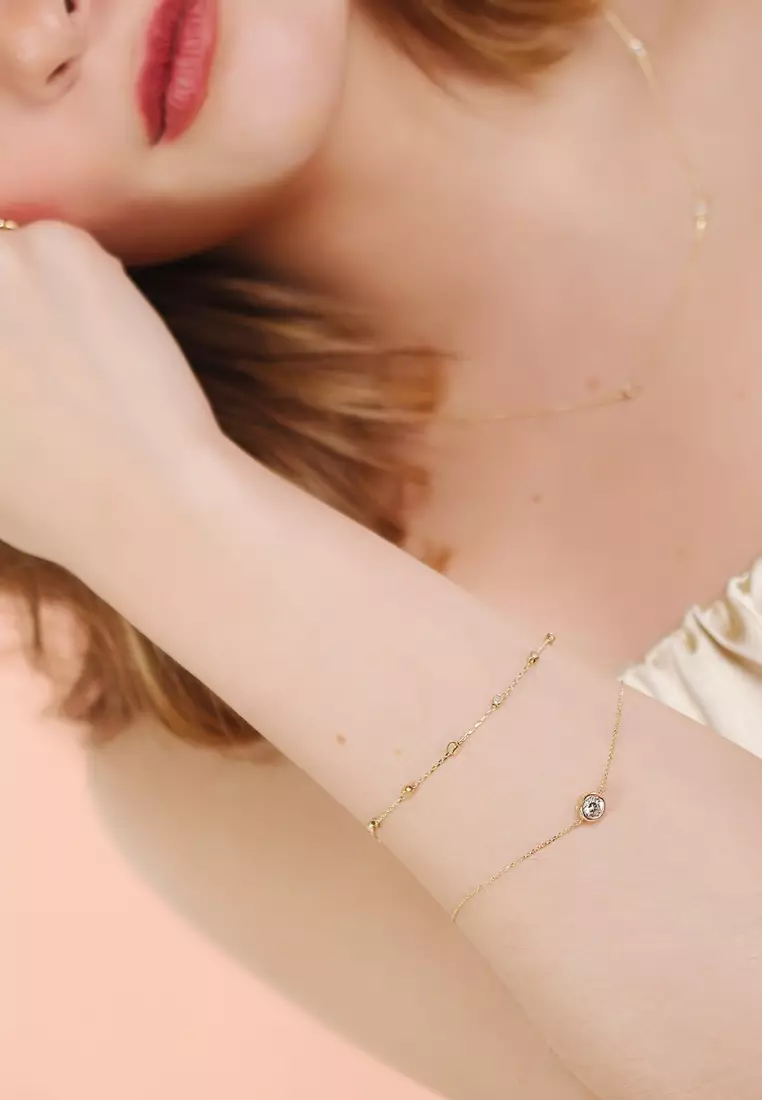 Sphere Chain Bracelet 14k Gold