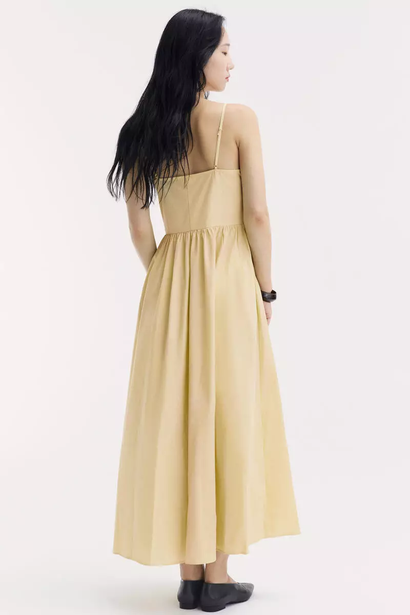 Ruched strappy dress