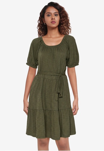 Buy GAP Short Sleeves Foreversoft Tiered Dress 2023 Online | ZALORA  Singapore