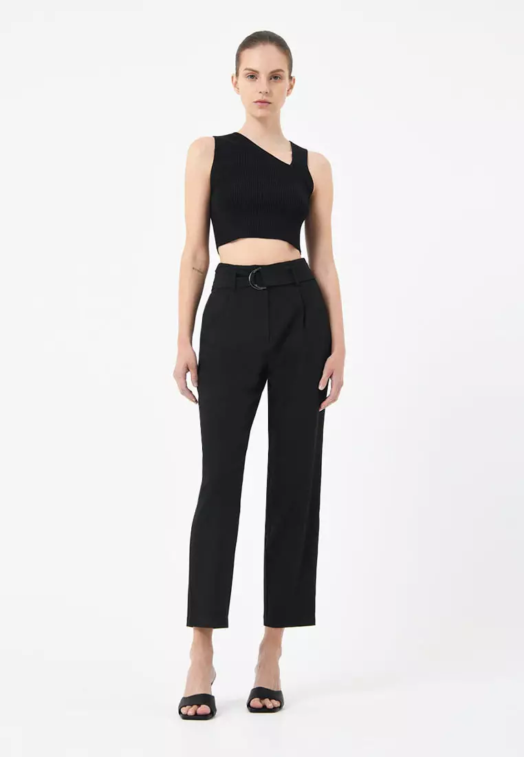 Zara high waisted belted pants  Belted pants, High waisted, Pants
