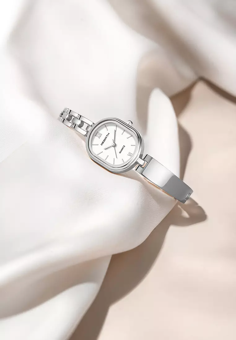 Jam Tangan Wanita Anti Air Korea Kuasar Original Cewek Gelang Tali Jam Tangan Cewek silver