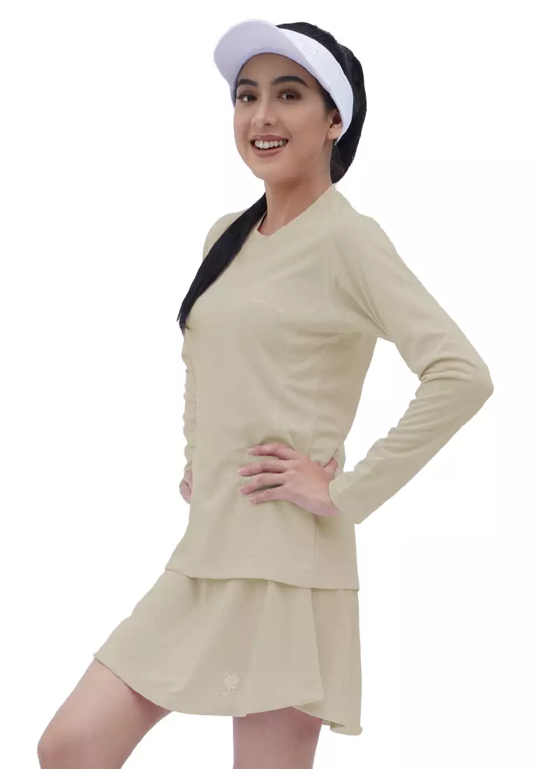 Tiento Kaos Running Dry Fit Baju Olahraga Wanita Lengan Panjang Gym Pakaian Sport Lari