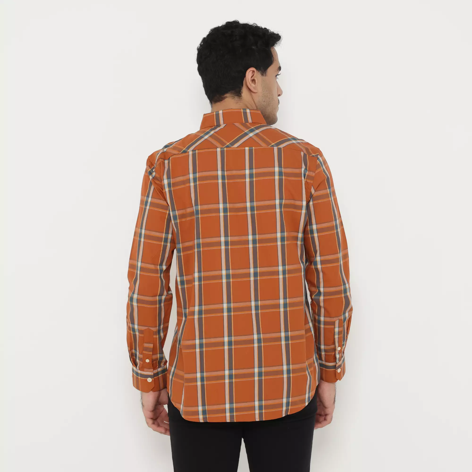 Platini Kemeja Pria Motif Kotak Lengan Panjang 76606