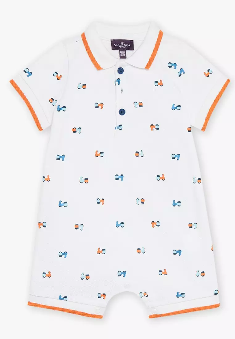 Buy Sergent Major Short Sleeved Jumpsuit In Blue With Scooter