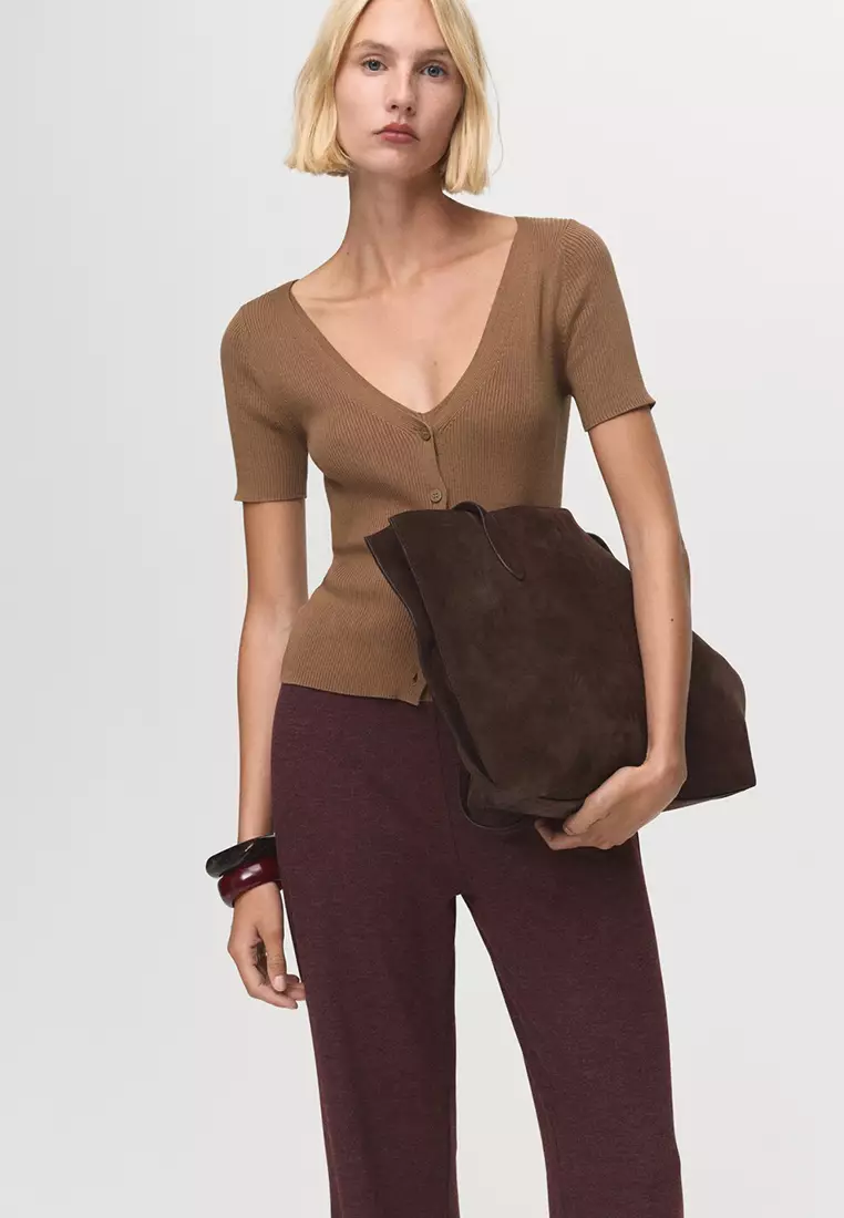 Knitted Trousers With Elastic Waistband