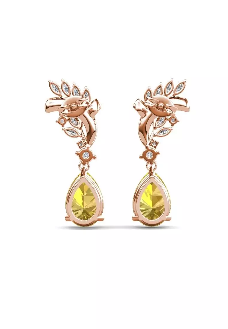 Her Jewellery Evageline Earrings Crushed Ice Stone made with High carbon diamond Zircons