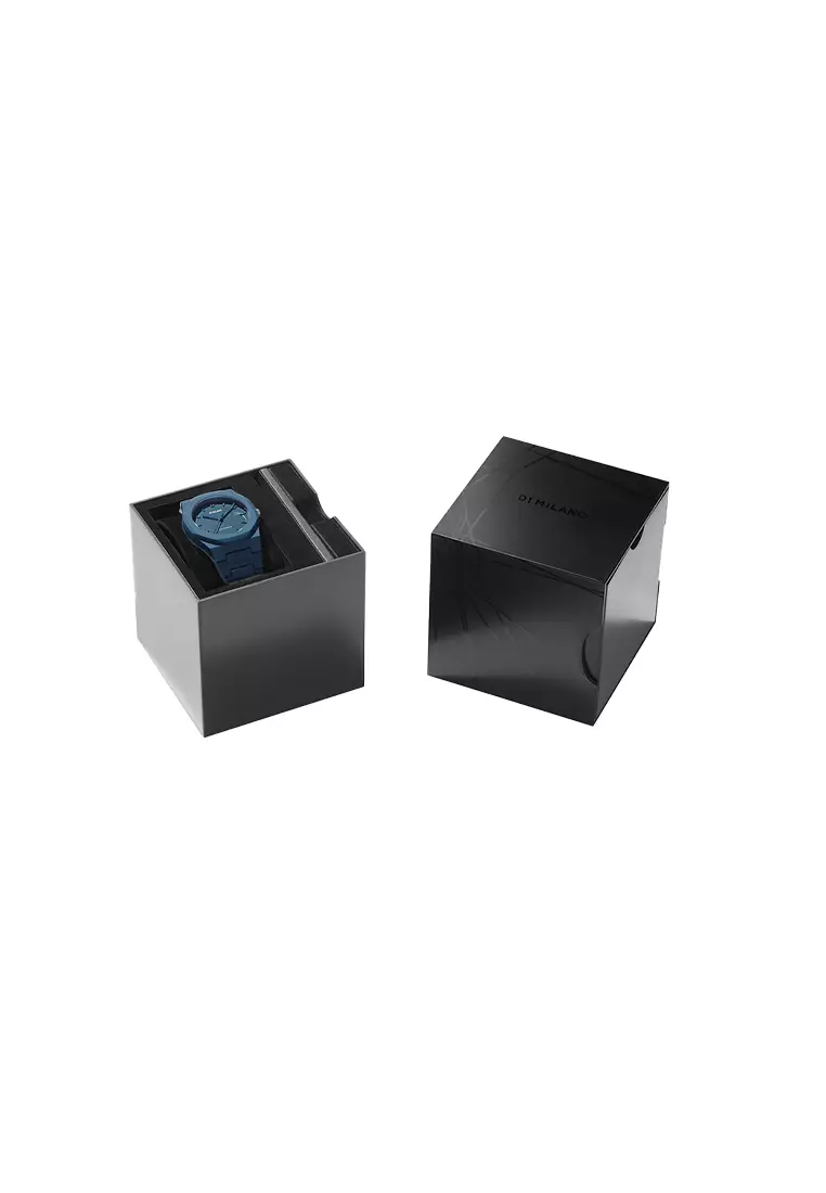 Navy Blue Polycarbon Bracelet Watch, 40.5 mm