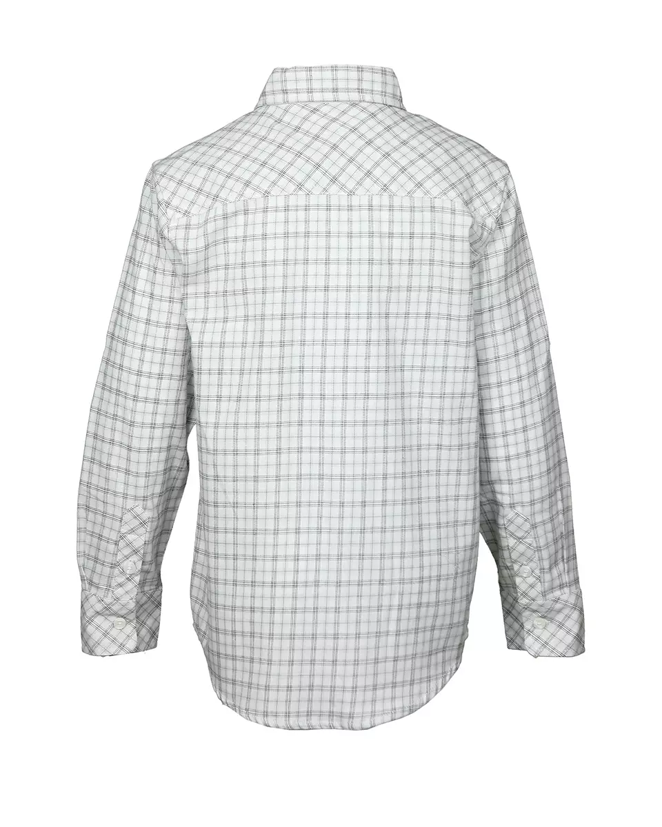 Pito Dito Boy Graziano Kemeja Panjang Anak Putih Motif Kotak - Size 4