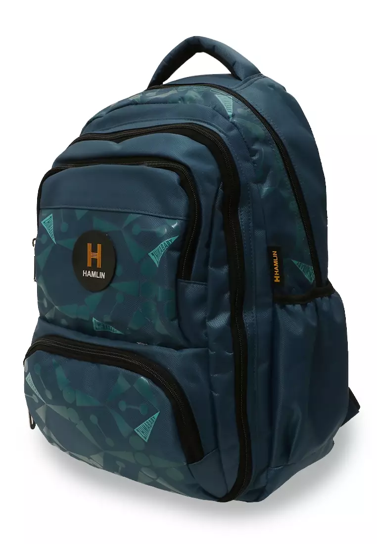 Alessio Tas Ransel Anak Pria Anti Air Backpack Large Compartment Material Nylon ORIGINAL - Green