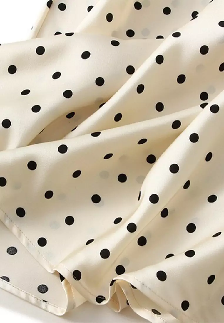 Polka Dot Silk Satin Skirt AF9830-1