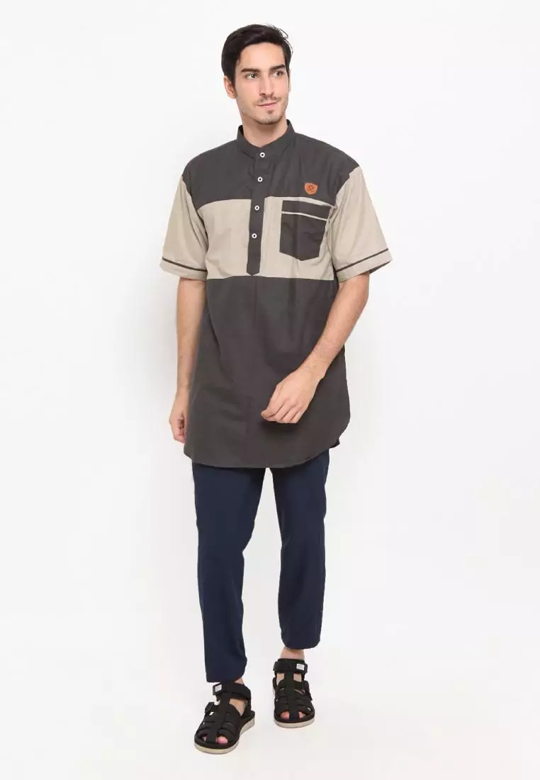 Zayidan Baju Koko Gamis Muslim Pria Jafar - Abu Tua