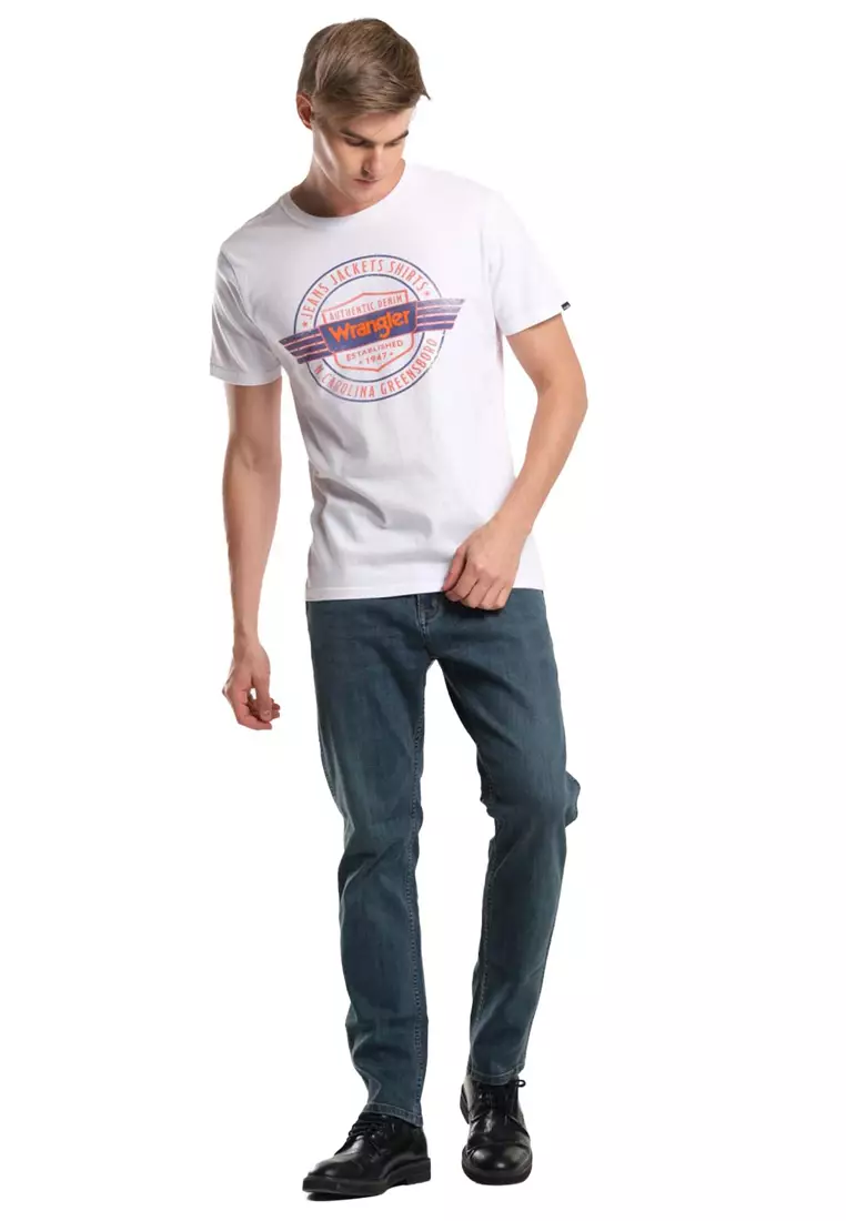 Classic Logo T-Shirt for Men in White Color