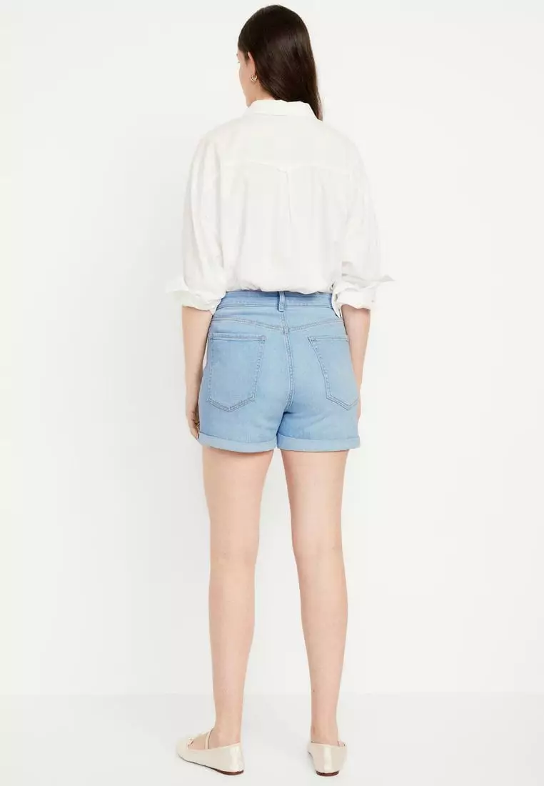 High-Waisted Wow Jean Shorts -- 3-inch inseam