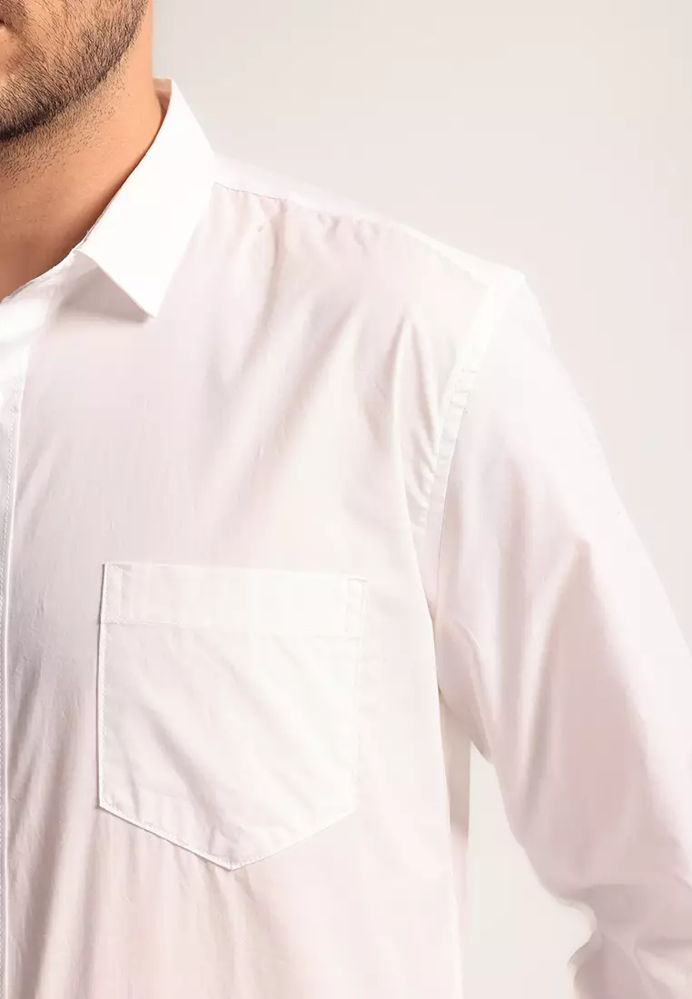 MOC Kemeja Lengan Panjang Pria PEDRO - WHITE