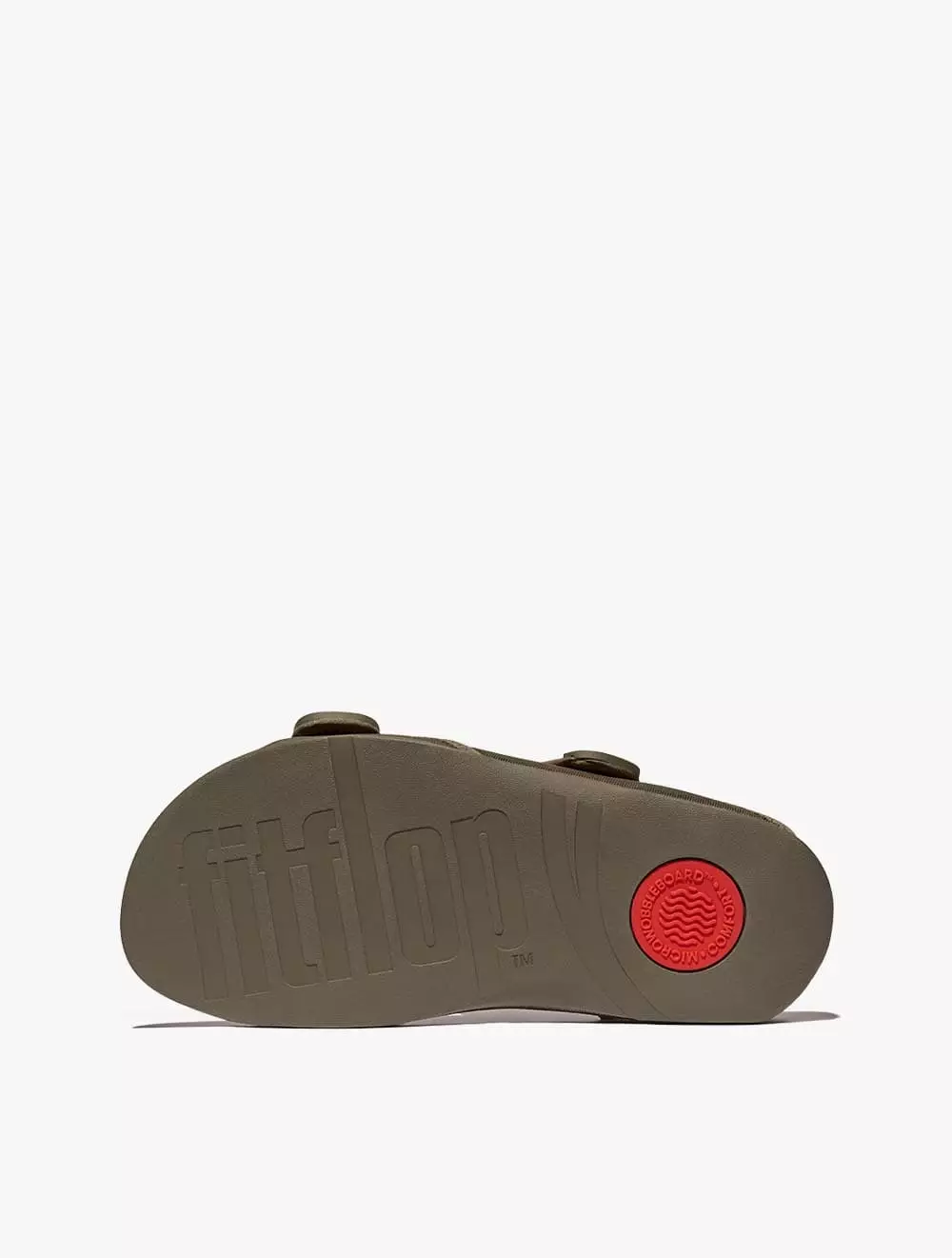 Fitflop Gogh Moc Men's Adjustable Water-Resistant Slides - Deep Olive/Lime