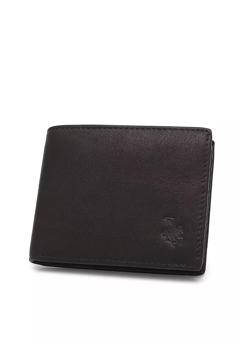 Leather RFID Bi-Fold Short Wallet - Brown