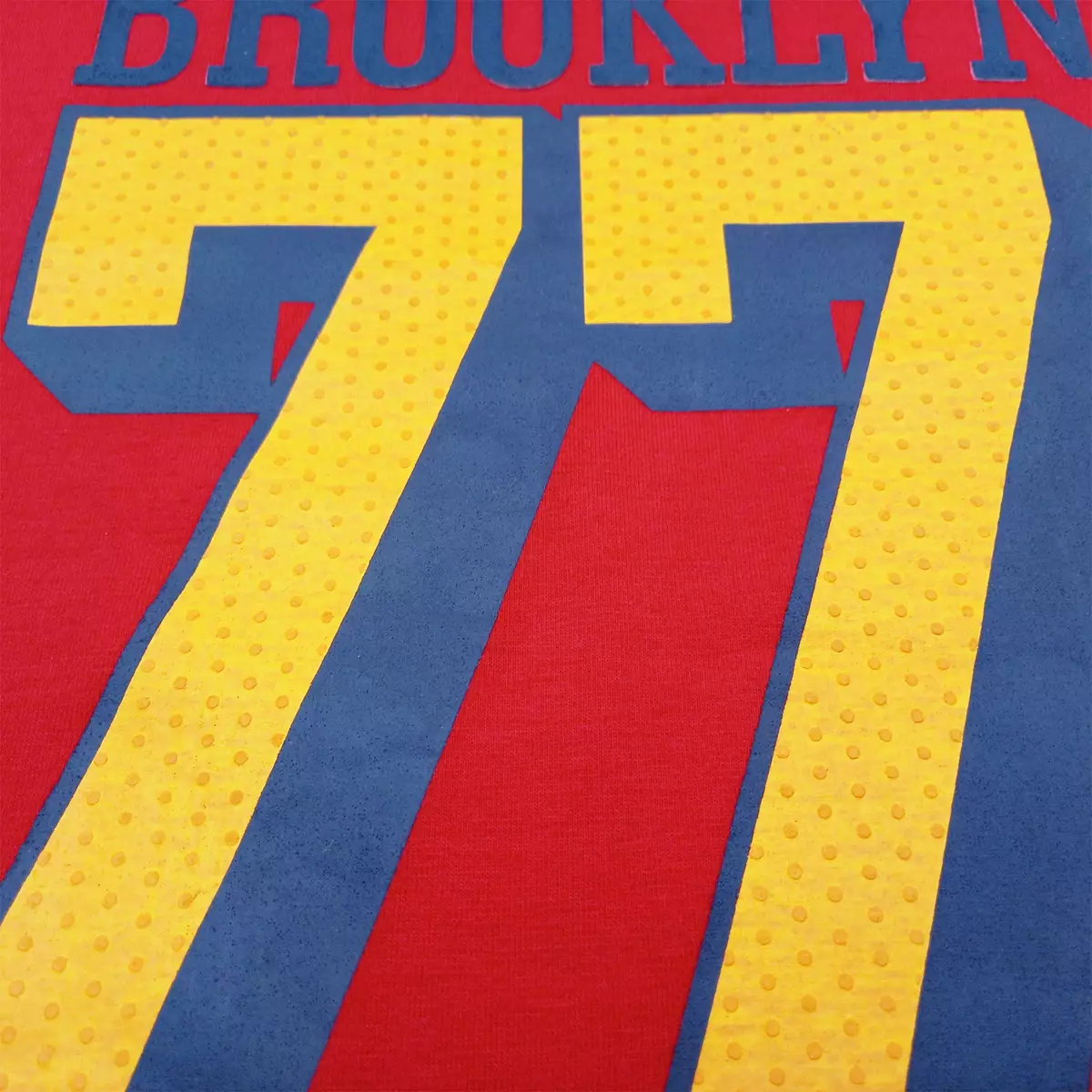 Wakakids Baju Anak Laki Laki Atasan Kaos Usia 4 Tahun Hingga 14 Tahun Motif Brooklyn 3893 Merah SPATS