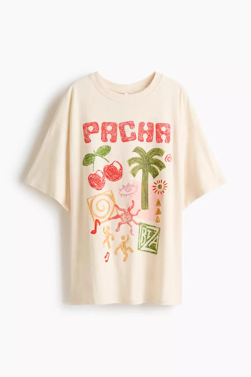 Oversized print-motif T-shirt
