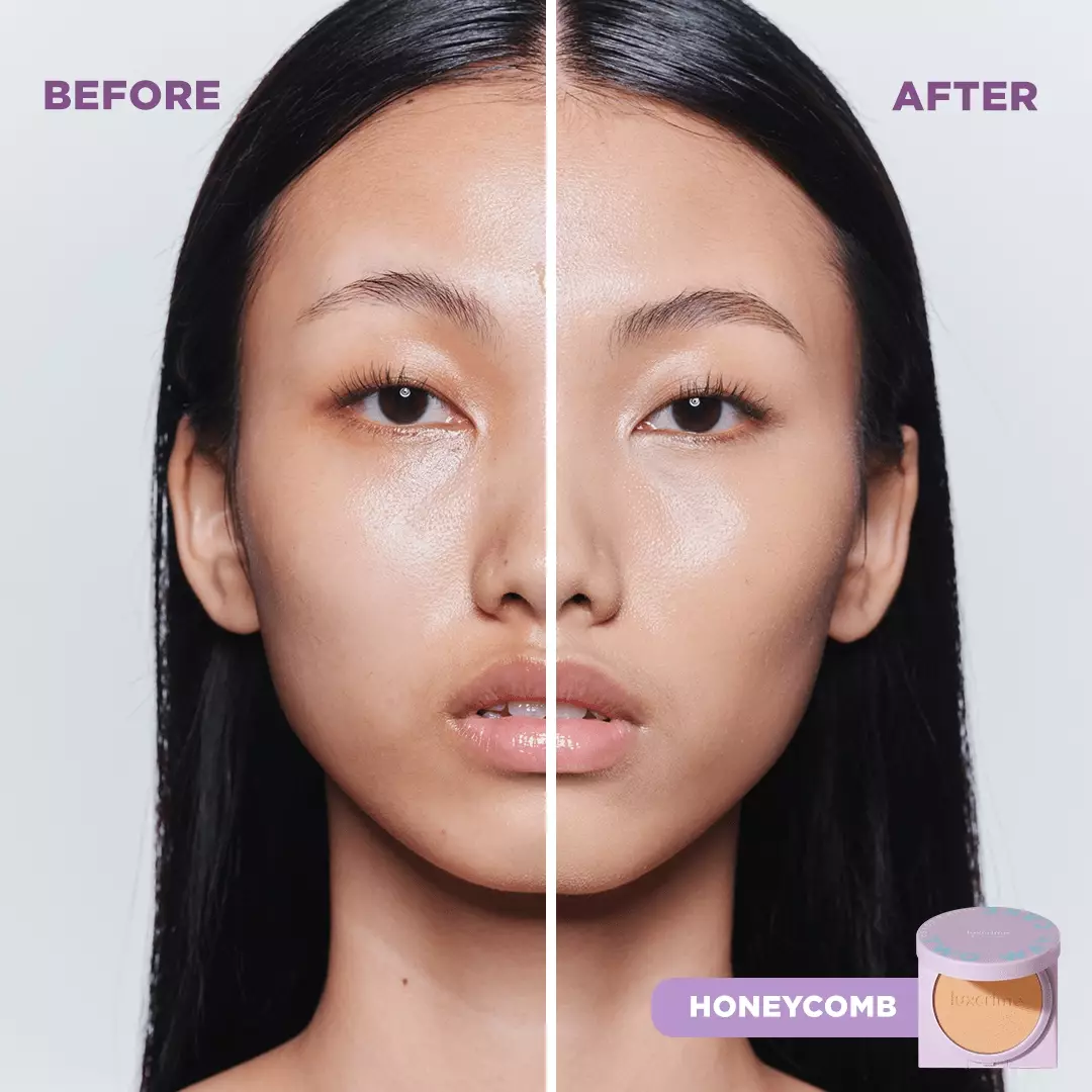 NEW Silk Glow Luxcrime Blur & Cover Two Way Cake - Honeycomb