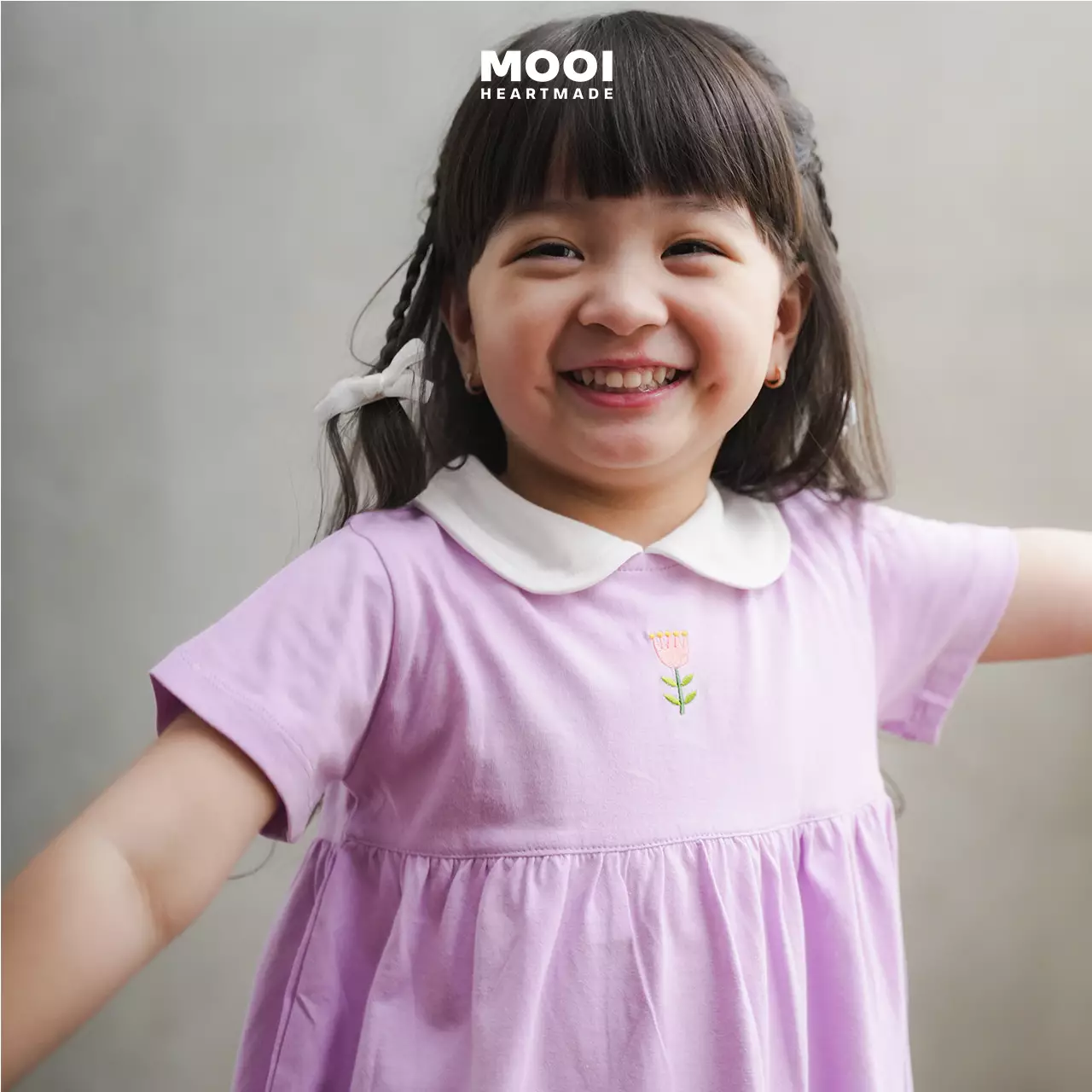 Mooi Dress Anak Perempuan Sera Dress - Green Glow