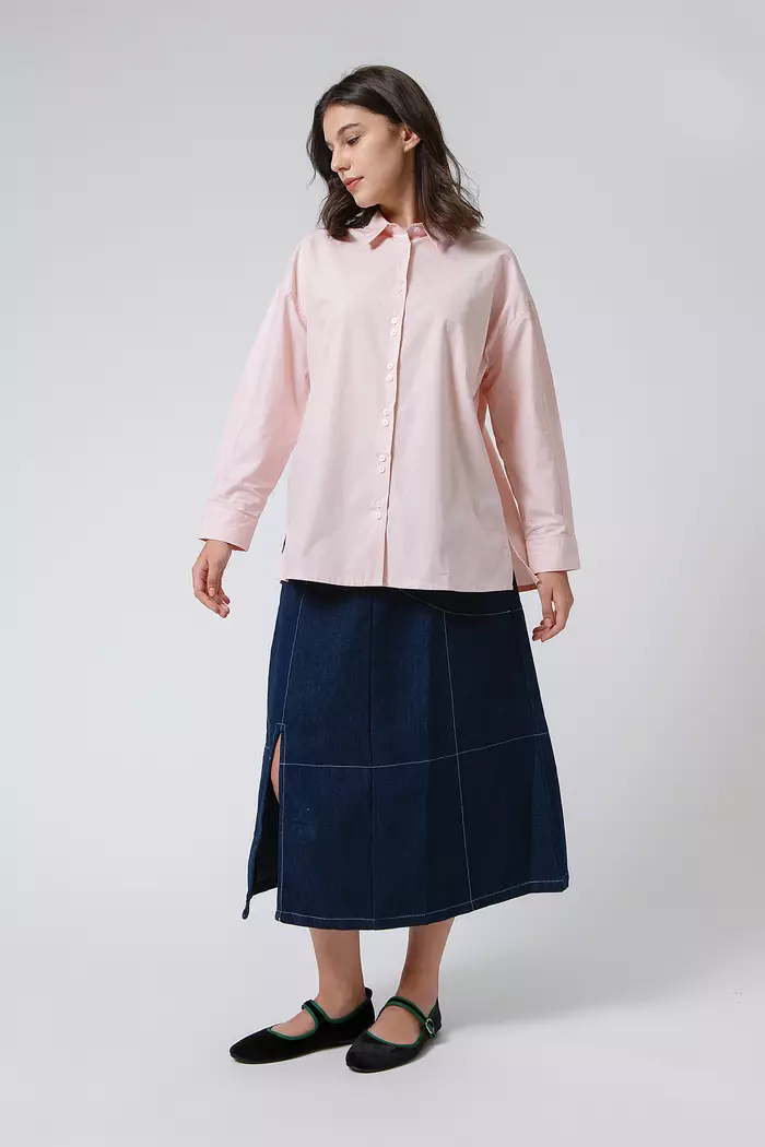 COTTONINK - Atasan Kemeja Wanita Pink Major #EssentialsCoreCollection