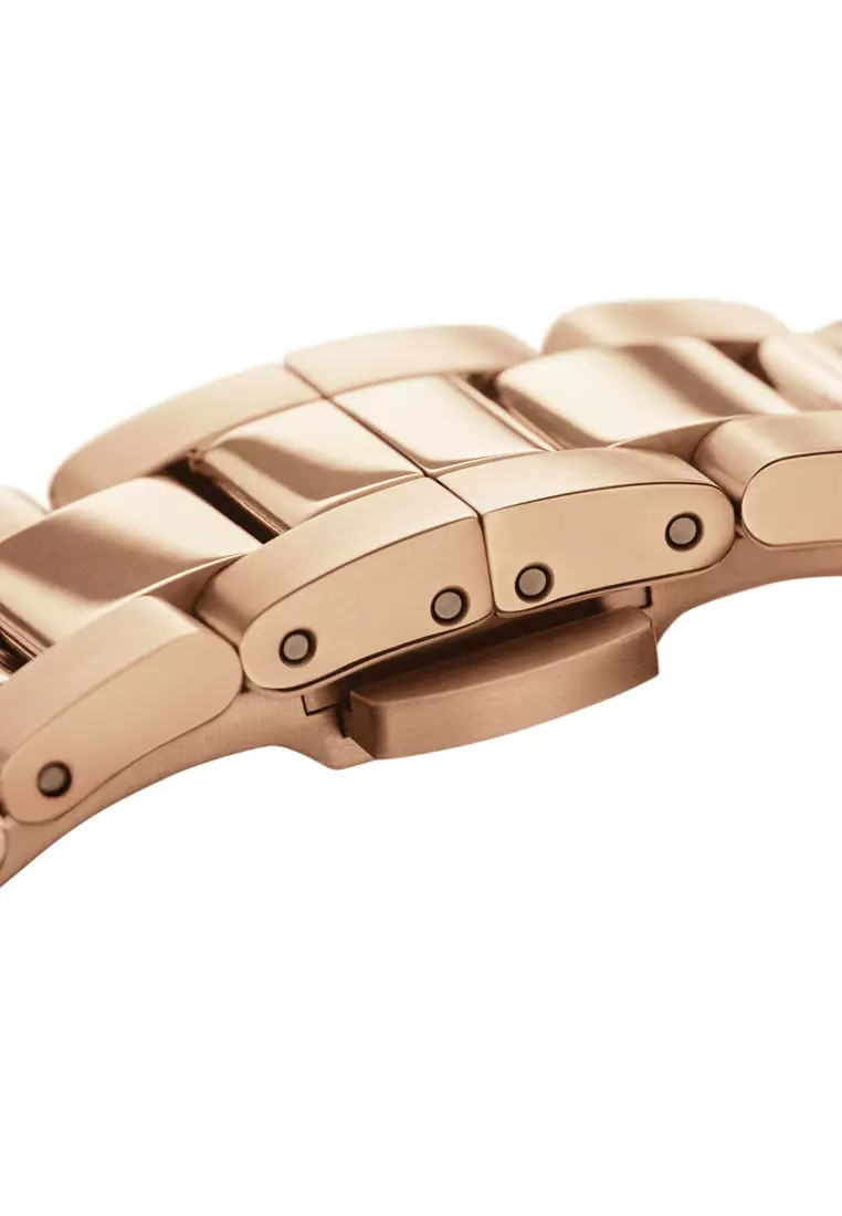 Iconic Link White Dial 40mm Men's Stainless Steel Watch with Leather Strap - Rose gold - jam tangan lelaki Watch for men - DW OFFICIAL