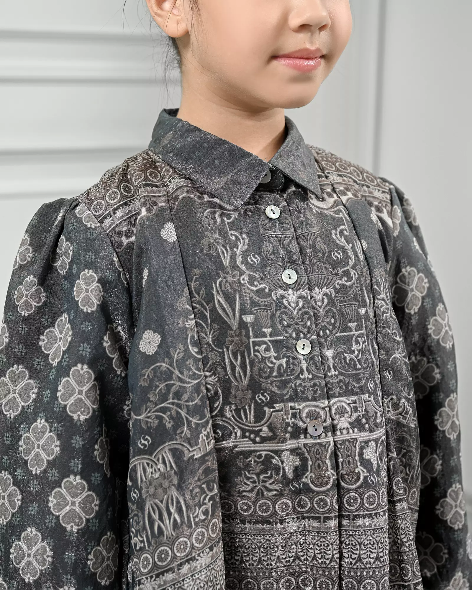 Geulis.id KIDS ALUSYA MIDI DRESS / DRESS ANAK / BAJU LEBARAN - EMERALD