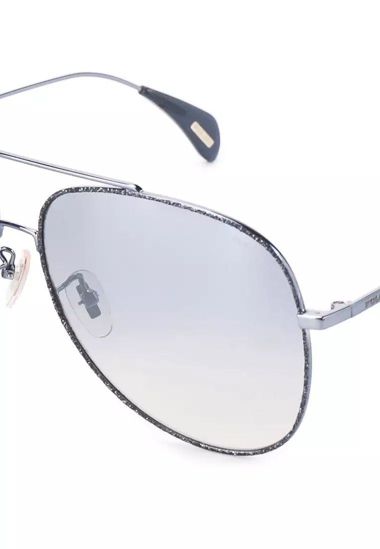 Retro Look Sunglasses - Blue