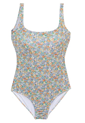 Halo blue Floral Printed One Piece Swimsuits Bikini D70F6USDD79A0EGS_1