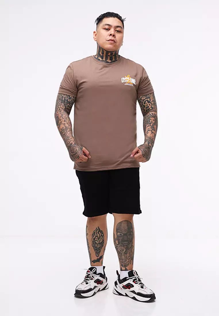 Round Neck Short Sleeves Slim Fit T-Shirt