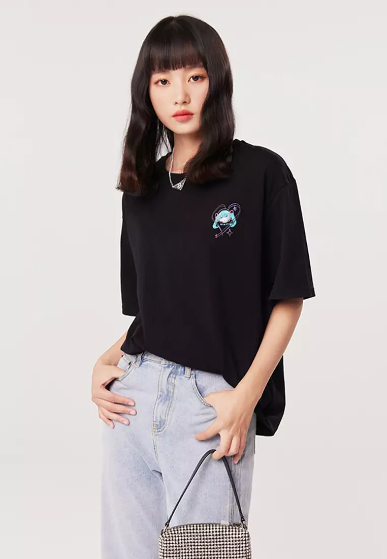 Oversized T-Shirt with Graphic Design