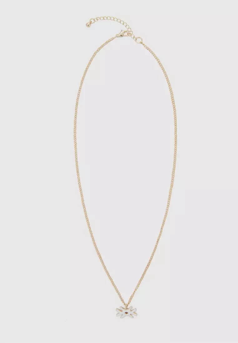 White metal discount chain necklace